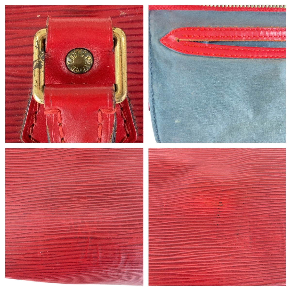 15819
LOUIS VUITTON Epi Speedy 30 Red Gold Hardware Epi Leather M43017 Handbag Boston Bag Ladies