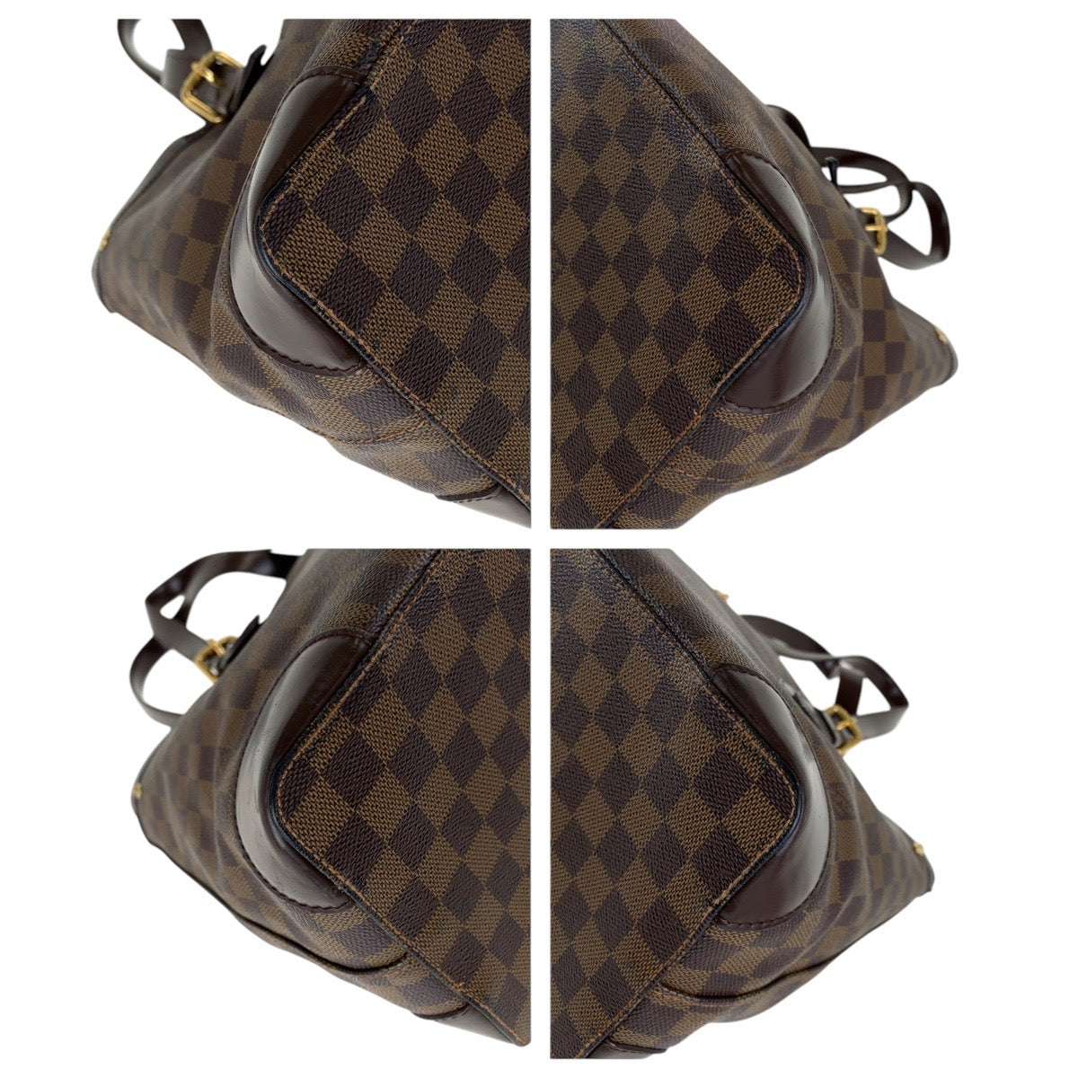 15820
LOUIS VUITTON ルイヴィトン ダミエ ハムステッド MM ブラウン ゴールド金具 PVC / レザー N51204 トートバッグ ショルダーバッグ  レディース