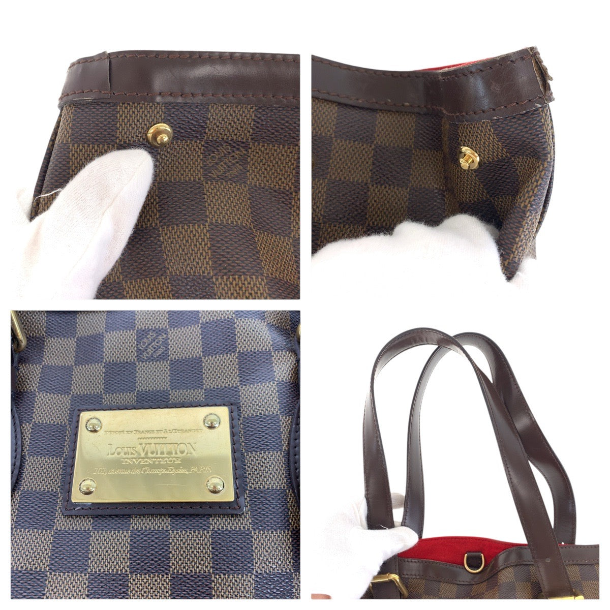 15820
 
LOUIS VUITTON Damier Hampstead MM Brown Gold Hardware PVC/Leather N51204 Tote Bag Shoulder Bag Women's
