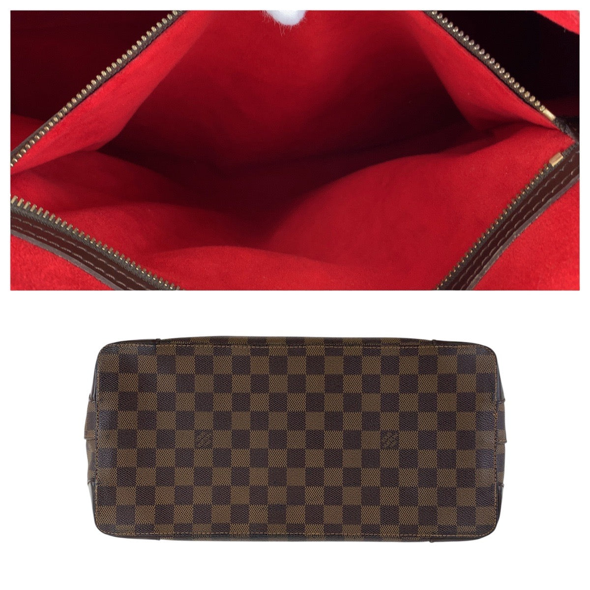 15820
LOUIS VUITTON ルイヴィトン ダミエ ハムステッド MM ブラウン ゴールド金具 PVC / レザー N51204 トートバッグ ショルダーバッグ  レディース