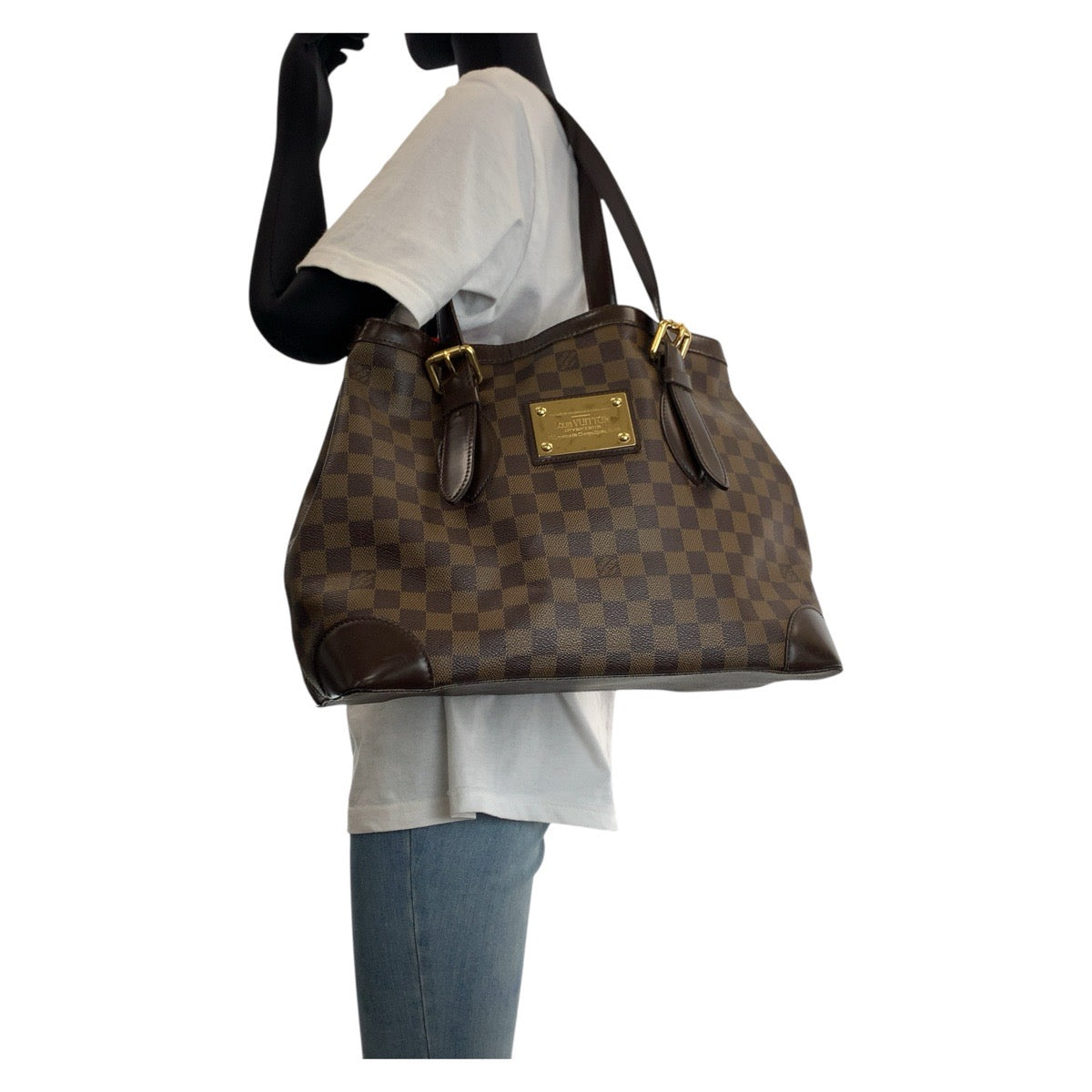15820
 
LOUIS VUITTON Damier Hampstead MM Brown Gold Hardware PVC/Leather N51204 Tote Bag Shoulder Bag Women's