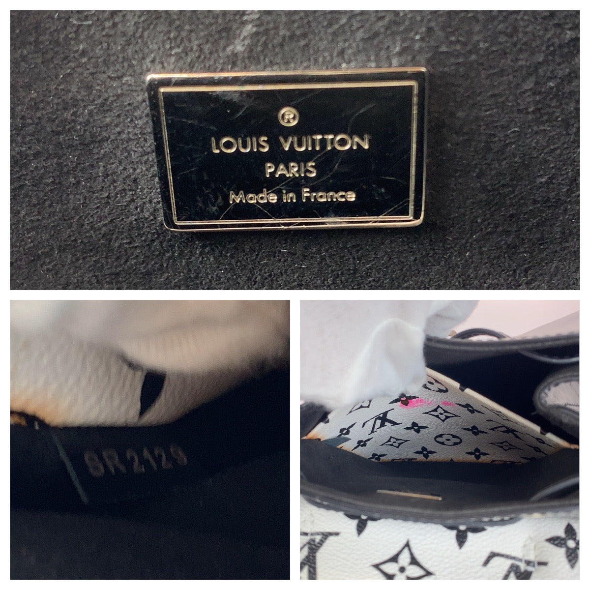 15821
LOUIS VUITTON ルイヴィトン ヴェルニ モノグラム ホットスプリングス ブラック ホワイト ヴェルニ M53637 リュックサック バックパック  レディース AB100