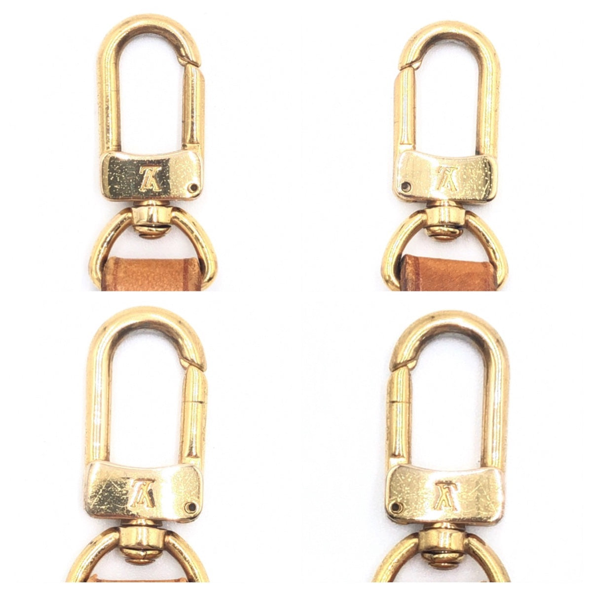 15822
LOUIS VUITTON ルイヴィトン ブラウン ゴールド金具 レザー ショルダーストラップ 男女兼用  レディース