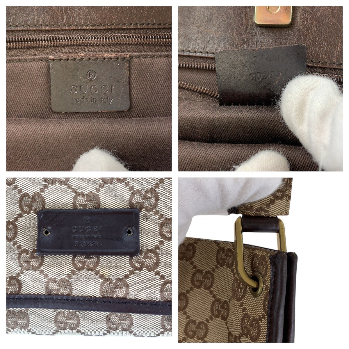 15824
GUCCI グッチ ブラウン ゴールド金具 GGキャンバス 90656 ショルダーバッグ  レディース