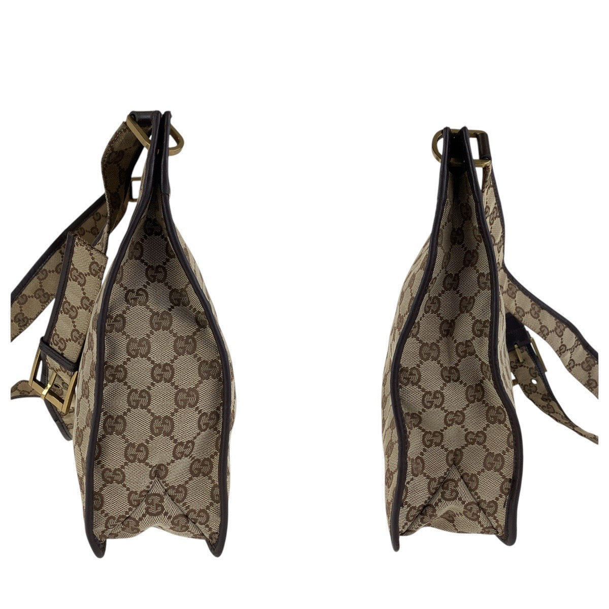 15824
GUCCI グッチ ブラウン ゴールド金具 GGキャンバス 90656 ショルダーバッグ  レディース