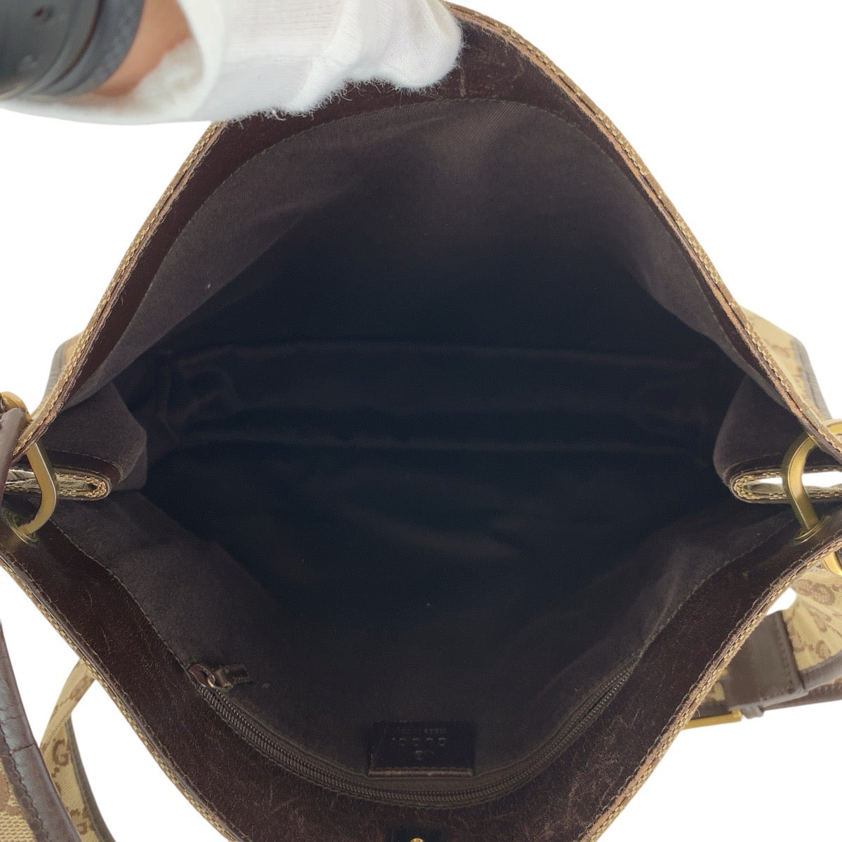 15824
GUCCI グッチ ブラウン ゴールド金具 GGキャンバス 90656 ショルダーバッグ  レディース
