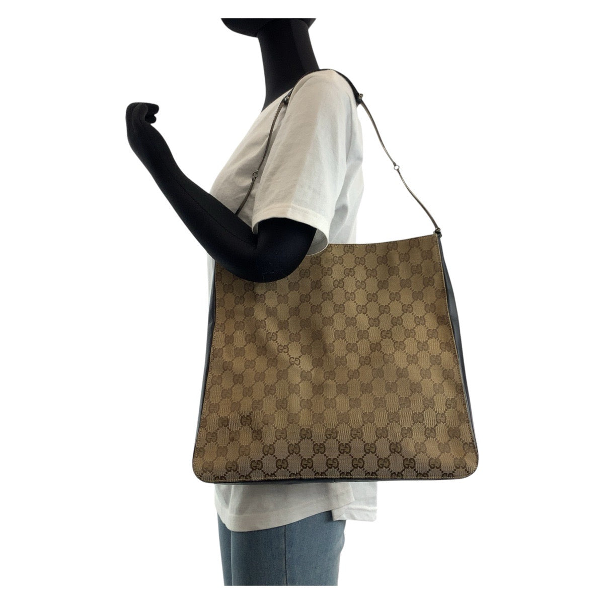 15825
GUCCI グッチ ブラウン シルバー金具 GGキャンバス / レザー 001 3181 ショルダーバッグ  レディース AB19