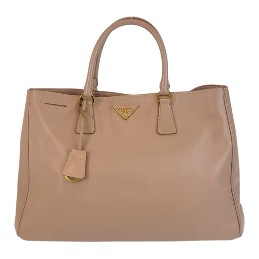 15835
PRADA プラダ サフィアーノ ピンクベージュ ゴールド金具 レザー ハンドバッグ レディース ABP56