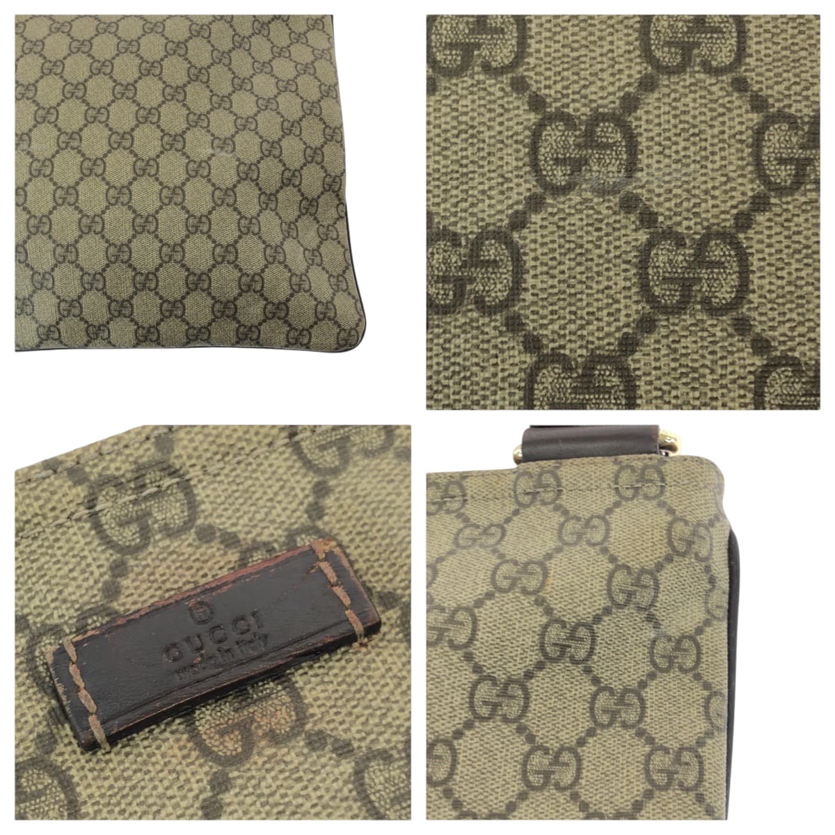 15841
GUCCI グッチ ブラウン ゴールド金具 GGスプリームキャンバス 201446 ショルダーバッグ メッセンジャーバッグ  メンズ