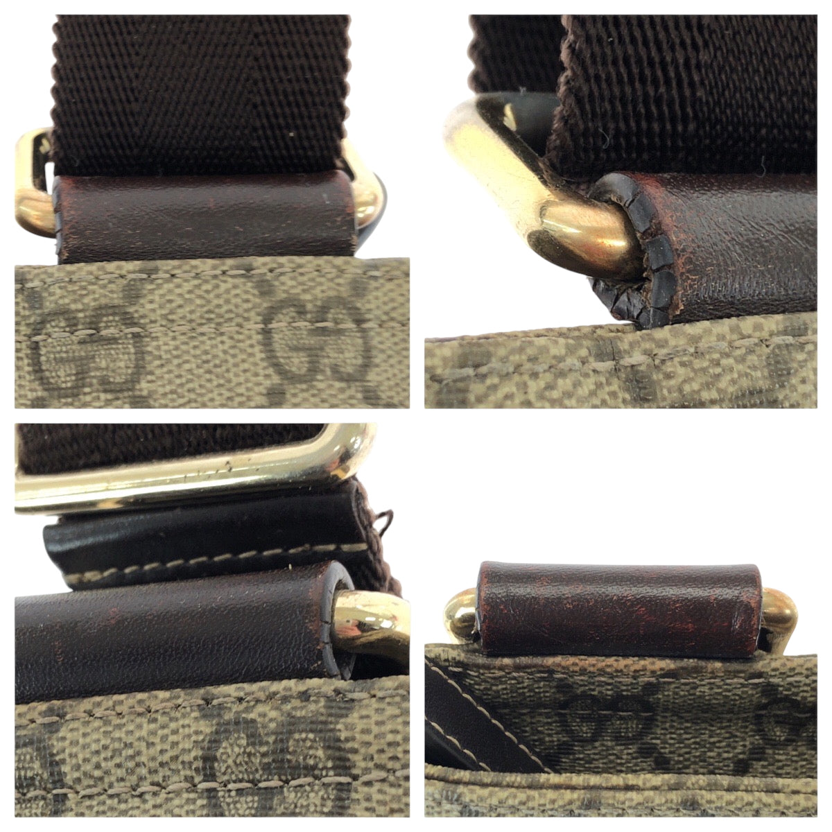 15841
GUCCI グッチ ブラウン ゴールド金具 GGスプリームキャンバス 201446 ショルダーバッグ メッセンジャーバッグ  メンズ