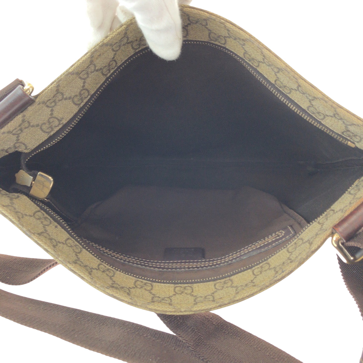 15841
GUCCI グッチ ブラウン ゴールド金具 GGスプリームキャンバス 201446 ショルダーバッグ メッセンジャーバッグ  メンズ