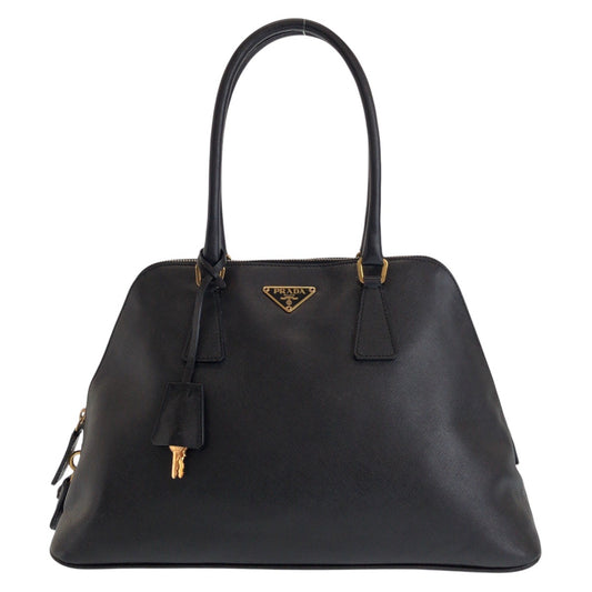 15842
PRADA プラダ サフィアーノ ブラック 黒 ゴールド金具 レザー ハンドバッグ ショルダーバッグ  レディース AB54