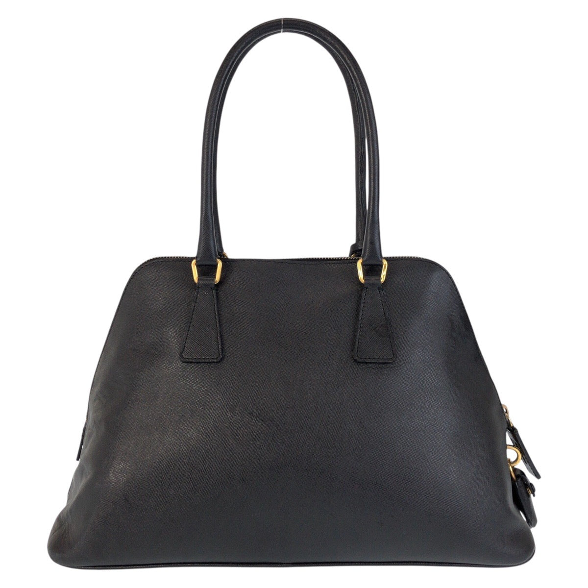 15842
PRADA プラダ サフィアーノ ブラック 黒 ゴールド金具 レザー ハンドバッグ ショルダーバッグ  レディース AB54
