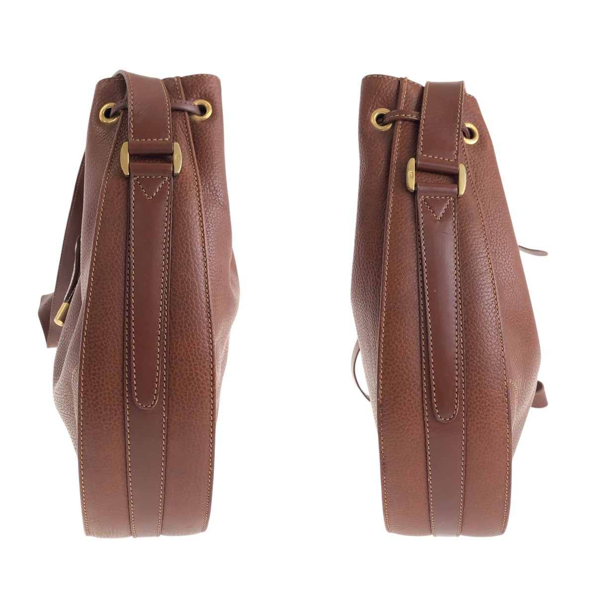 15843
GUCCI グッチ ヴィンテージ オールドグッチ ホースビット ブラウン ゴールド金具 レザー ショルダーバッグ  レディース