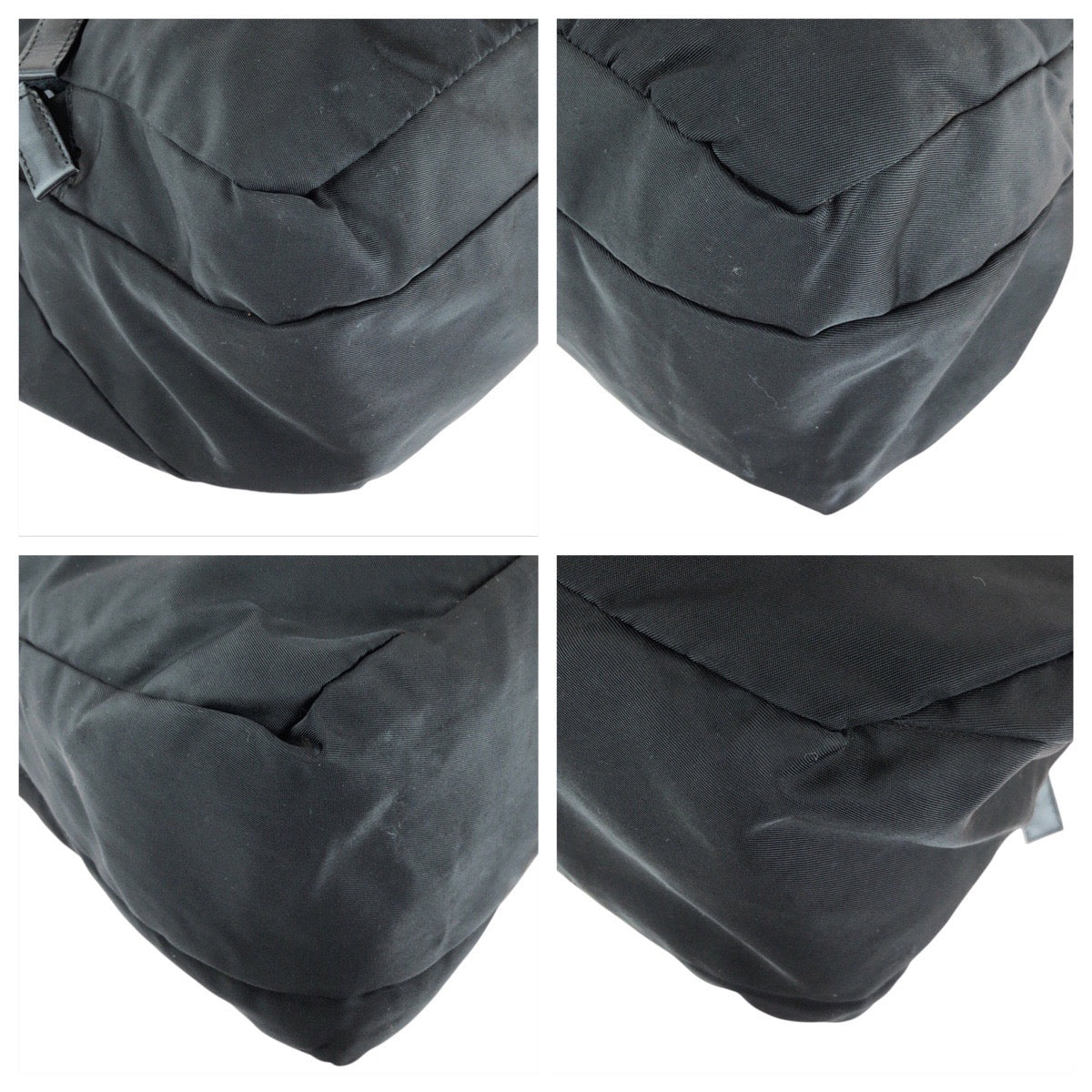 15847
 PRADA Tessuto Triangle Logo Plate Black Silver Hardware Nylon Shoulder Bag Messenger Bag Women's