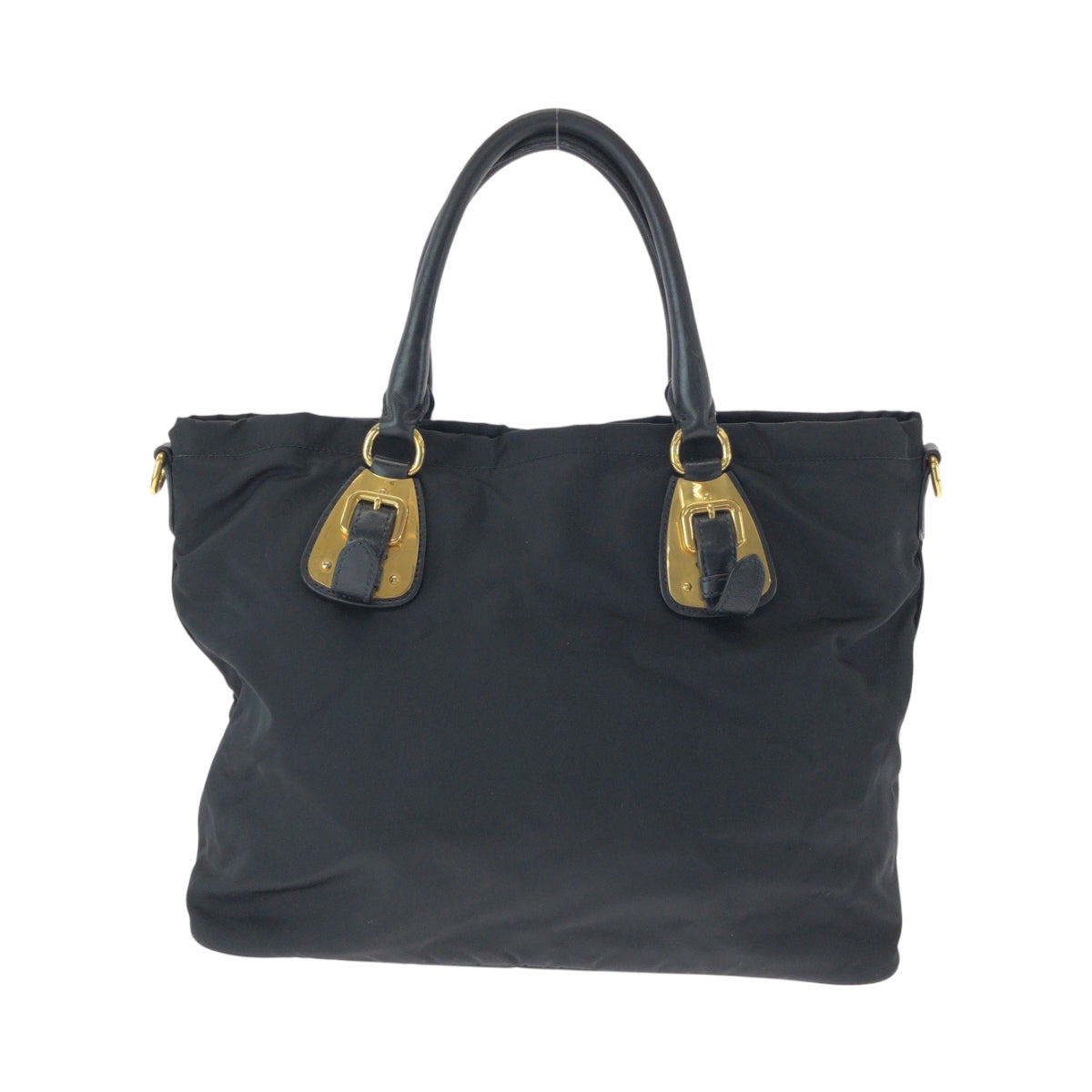 15850
PRADA プラダ テスート ロゴ ブラック ゴールド金具 ナイロン BN1902 トートバッグ ショルダーバッグ  レディース AB41