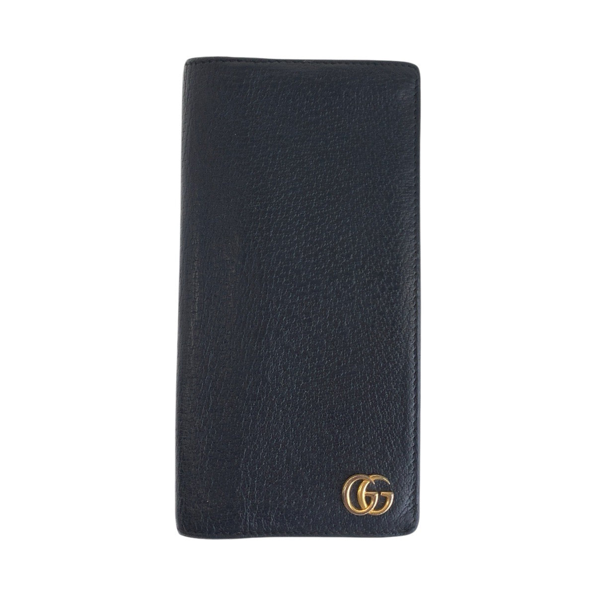 15857
GUCCI グッチ GGマーモント ブラック 黒 ゴールド金具 レザー 459133 長財布 ロングウォレット  メンズ