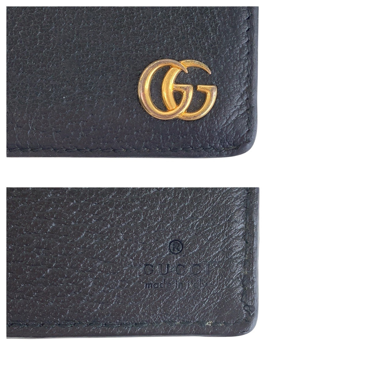 15857
GUCCI グッチ GGマーモント ブラック 黒 ゴールド金具 レザー 459133 長財布 ロングウォレット  メンズ