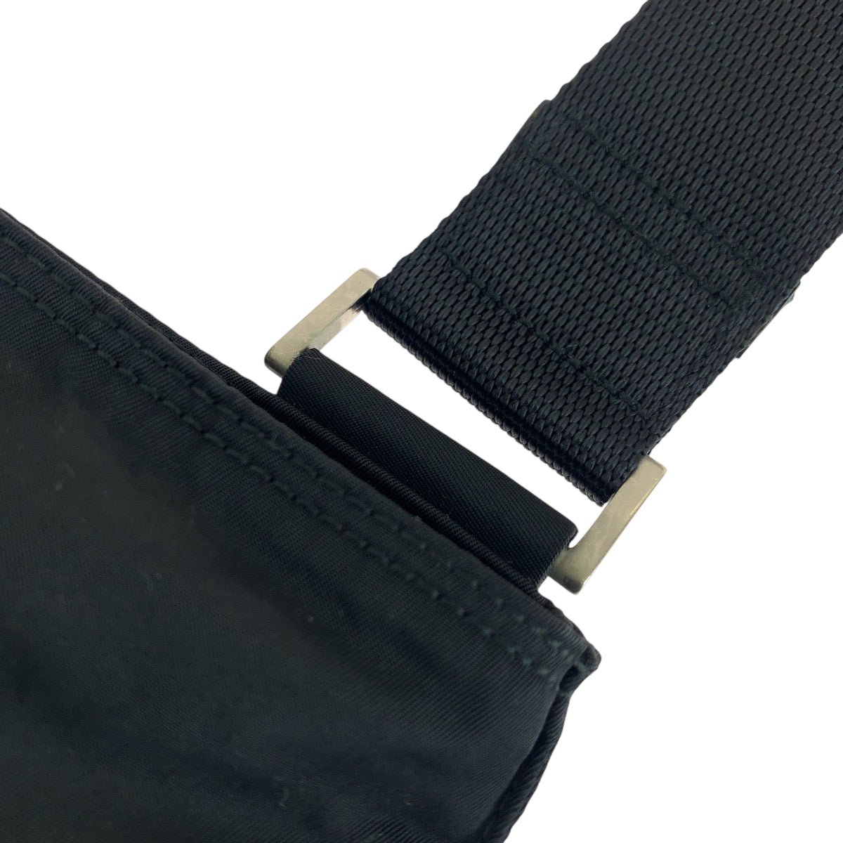 15860
PRADA プラダ テスート 三角ロゴプレート ブラック シルバー金具 ナイロン VA0053 ショルダーバッグ メッセンジャーバッグ  メンズ ABP32