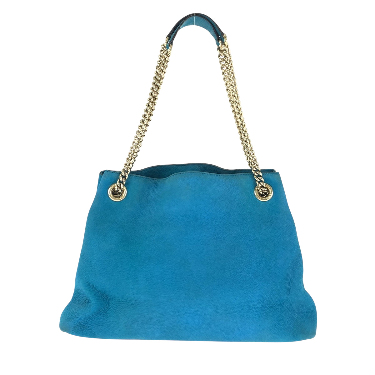 15866
GUCCI グッチ ソーホー ブルー ゴールド金具 レザー 308982 チェーントートバッグ ショルダーバッグ  レディース ABP64