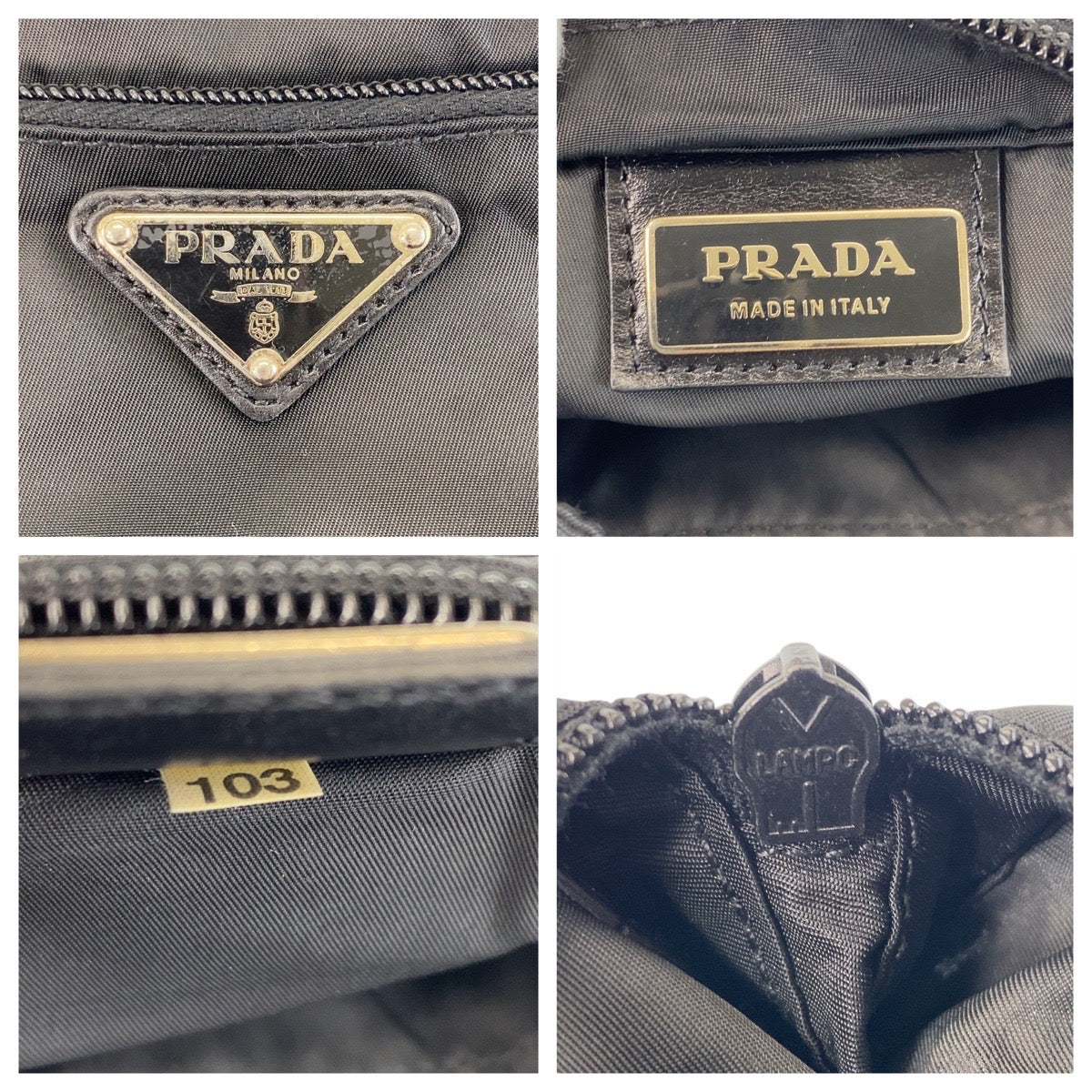 15867
PRADA プラダ テスート 三角ロゴプレート ブラック 黒 シルバー金具 ナイロン ショルダーバッグ メッセンジャーバッグ  レディース ABP40