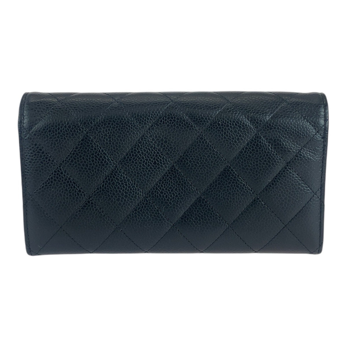 15882
CHANEL シャネル マトラッセ ココマーク ブラック 黒 ゴールド金具 キャビアスキン 長財布 ロングウォレット  レディース