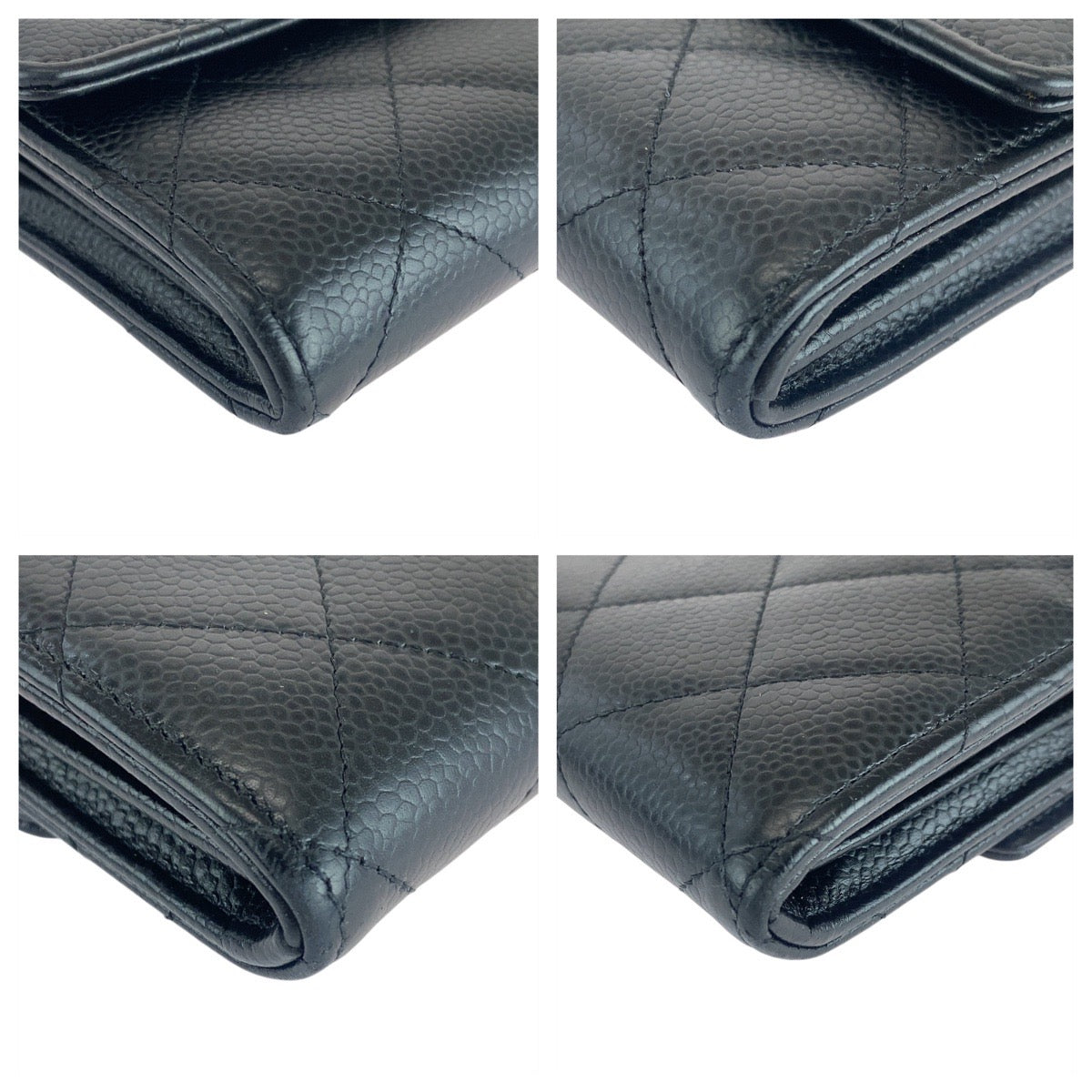 15882
CHANEL シャネル マトラッセ ココマーク ブラック 黒 ゴールド金具 キャビアスキン 長財布 ロングウォレット  レディース