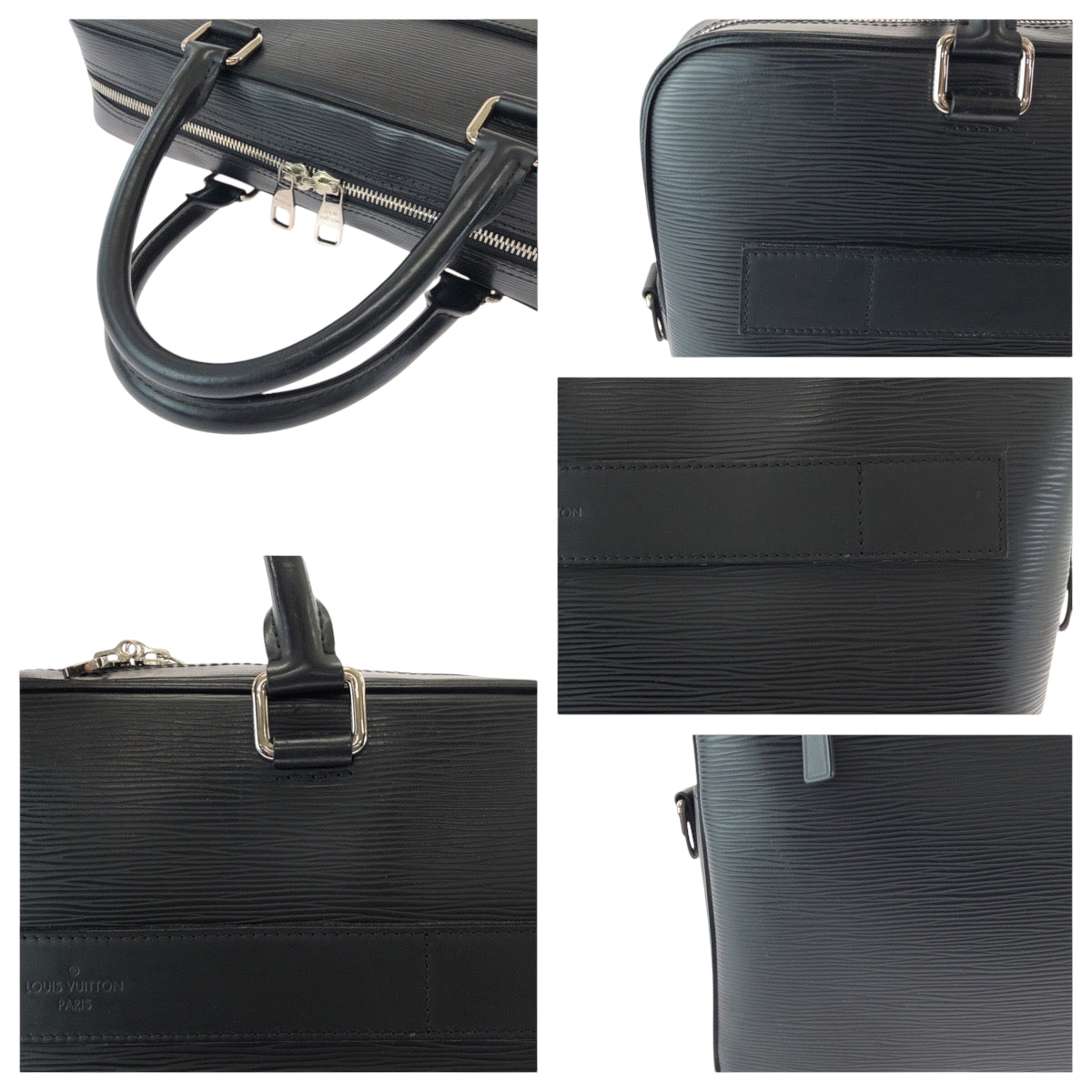 15883
LOUIS VUITTON ルイヴィトン エピ ポルトドキュマン ノワール ブラック 黒 シルバー金具 エピレザー M54092 ビジネスバッグ ハンドバッグ  メンズ