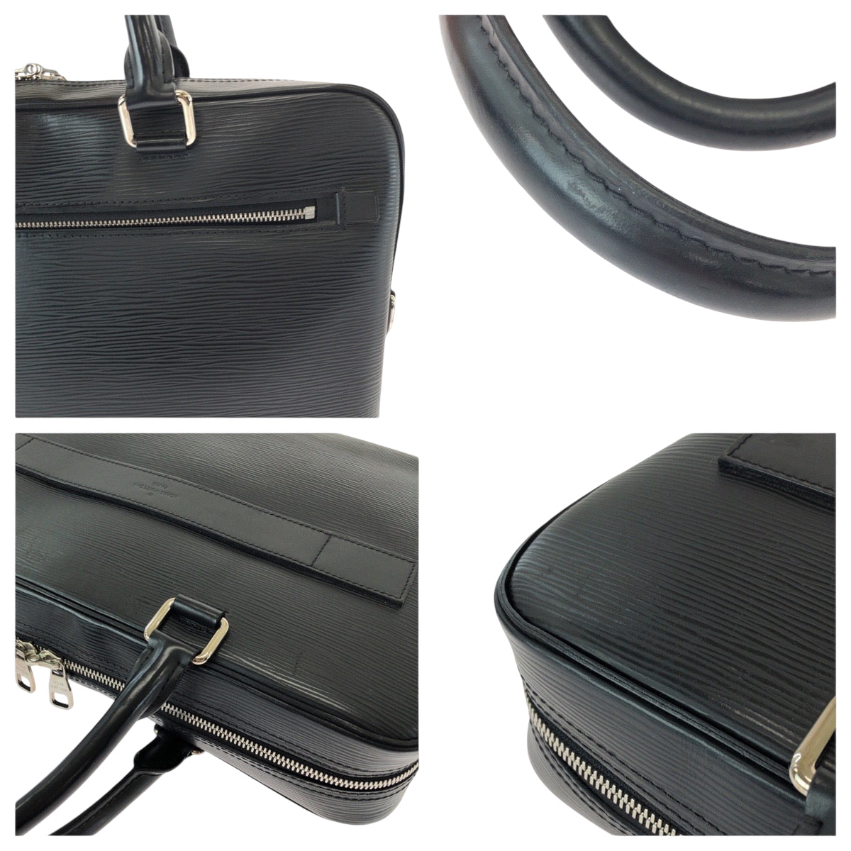 15883
LOUIS VUITTON ルイヴィトン エピ ポルトドキュマン ノワール ブラック 黒 シルバー金具 エピレザー M54092 ビジネスバッグ ハンドバッグ  メンズ