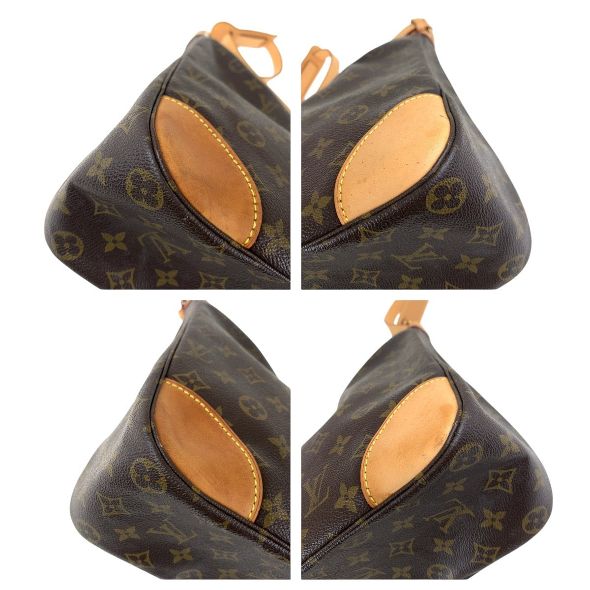 15884
LOUIS VUITTON ルイヴィトン モノグラム ブローニュ 35 ブラウン ゴールド金具 PVC / レザー M51260 ショルダーバッグ  レディース AB66