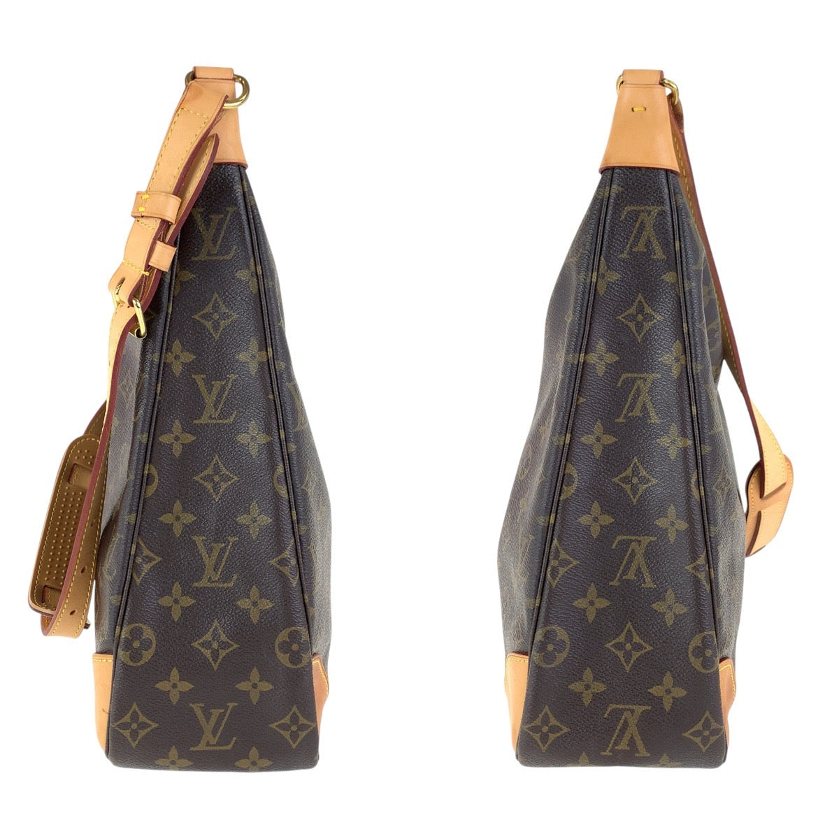 15884
LOUIS VUITTON ルイヴィトン モノグラム ブローニュ 35 ブラウン ゴールド金具 PVC / レザー M51260 ショルダーバッグ  レディース AB66