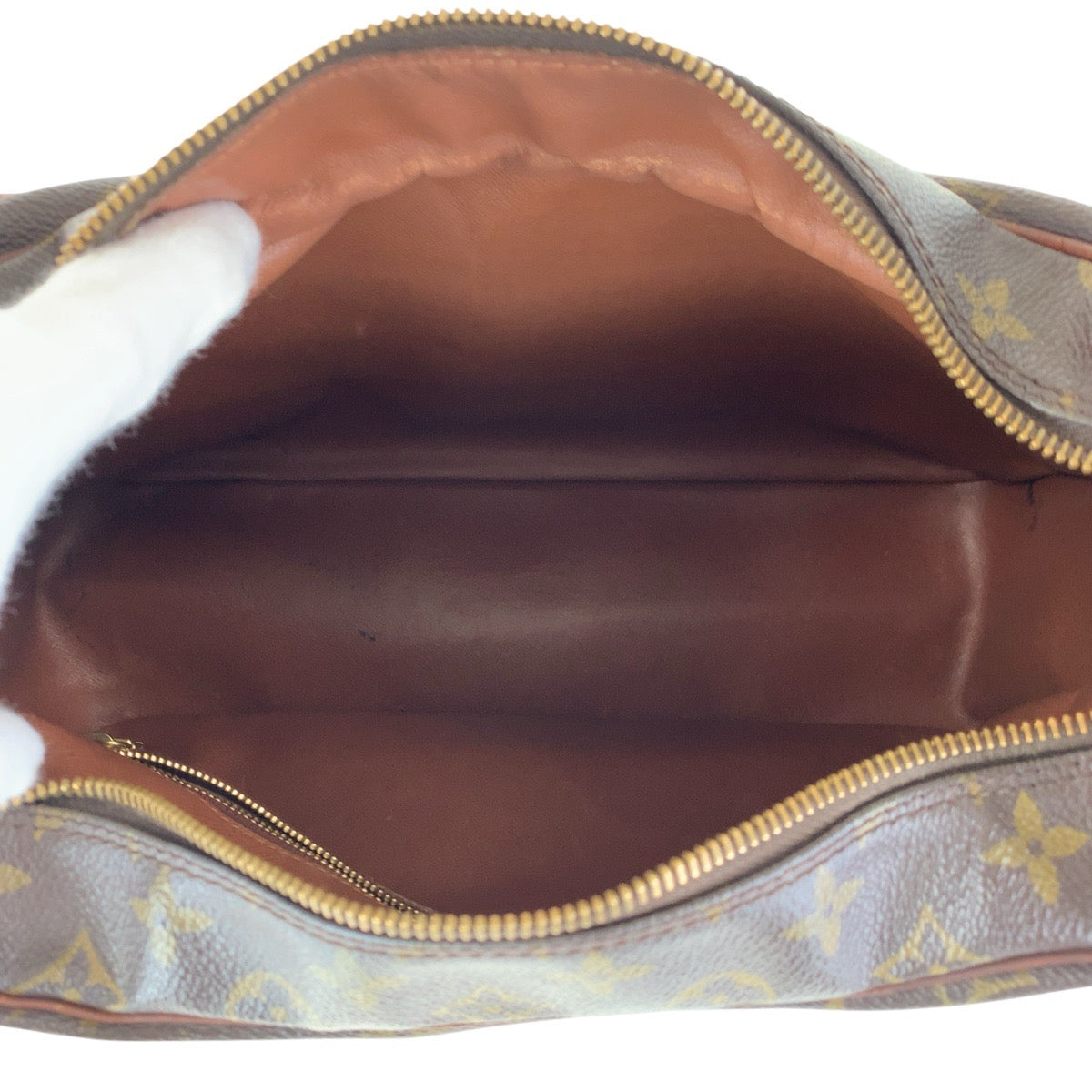 15884
LOUIS VUITTON ルイヴィトン モノグラム ブローニュ 35 ブラウン ゴールド金具 PVC / レザー M51260 ショルダーバッグ  レディース AB66