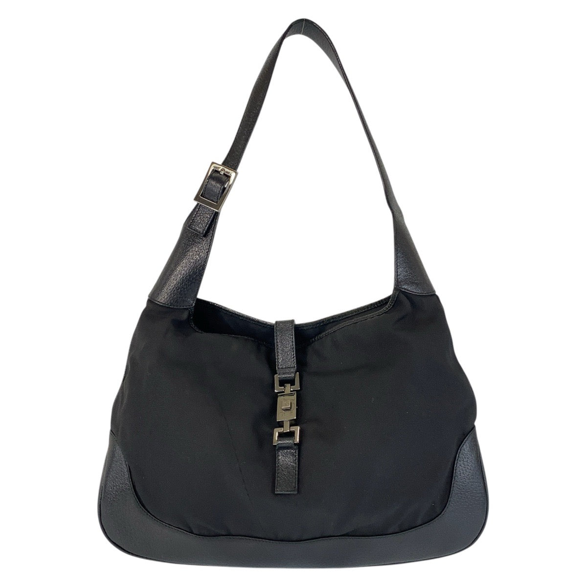 15887
GUCCI グッチ ジャッキー ブラック 黒 ナイロン / レザー 001 3346 ショルダーバッグ  レディース
