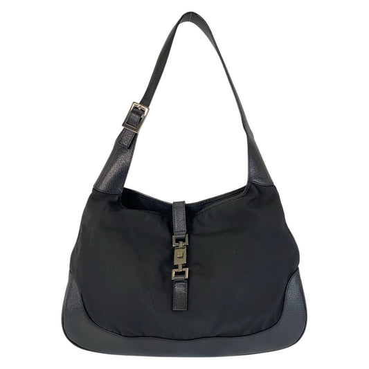 15887
GUCCI グッチ ジャッキー ブラック 黒 ナイロン / レザー 001 3346 ショルダーバッグ  レディース