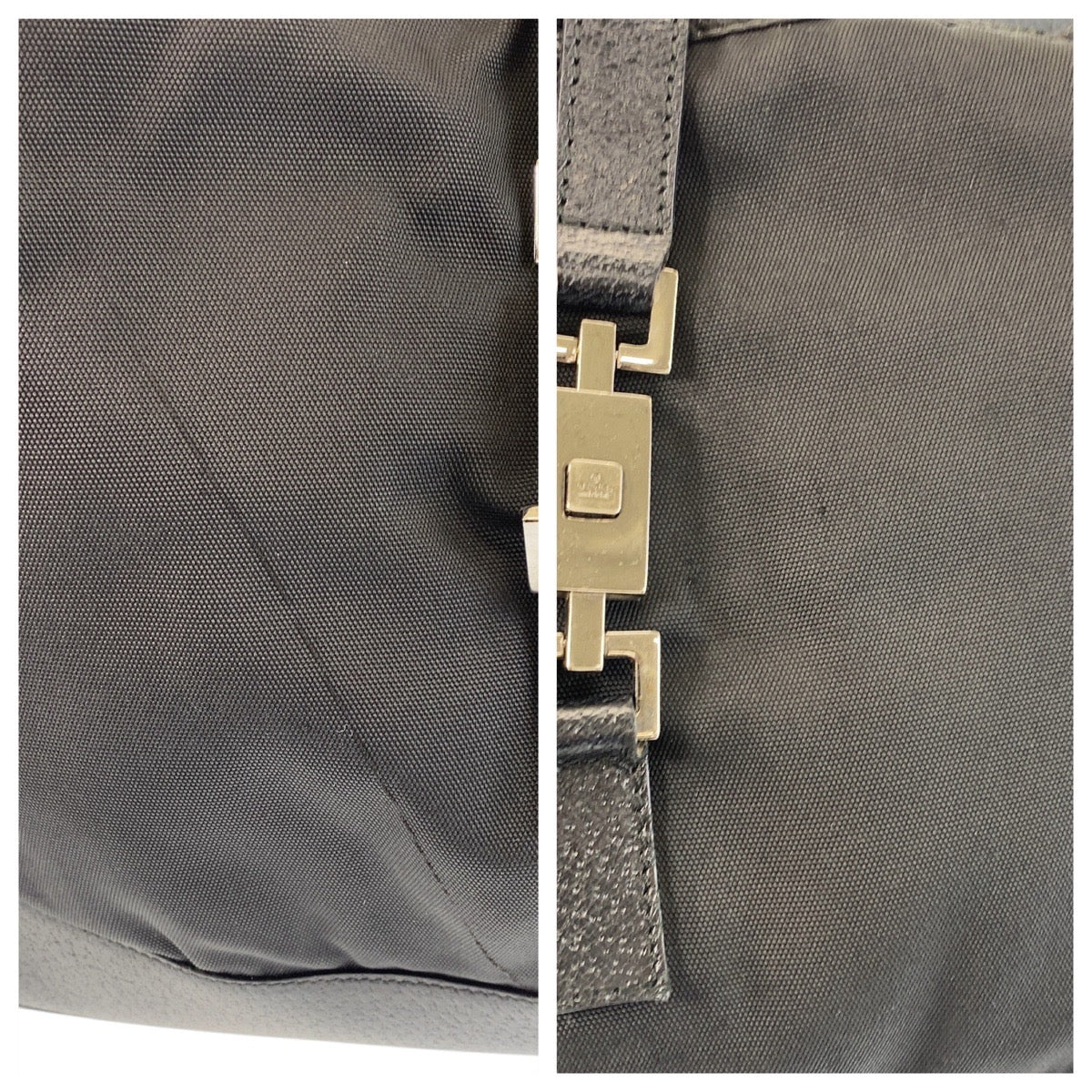 15887
GUCCI グッチ ジャッキー ブラック 黒 ナイロン / レザー 001 3346 ショルダーバッグ  レディース