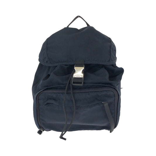 15891
PRADA プラダ テスート 三角ロゴプレート ネイビー シルバー金具 ナイロン リュックサック バックパック  レディース ABP40