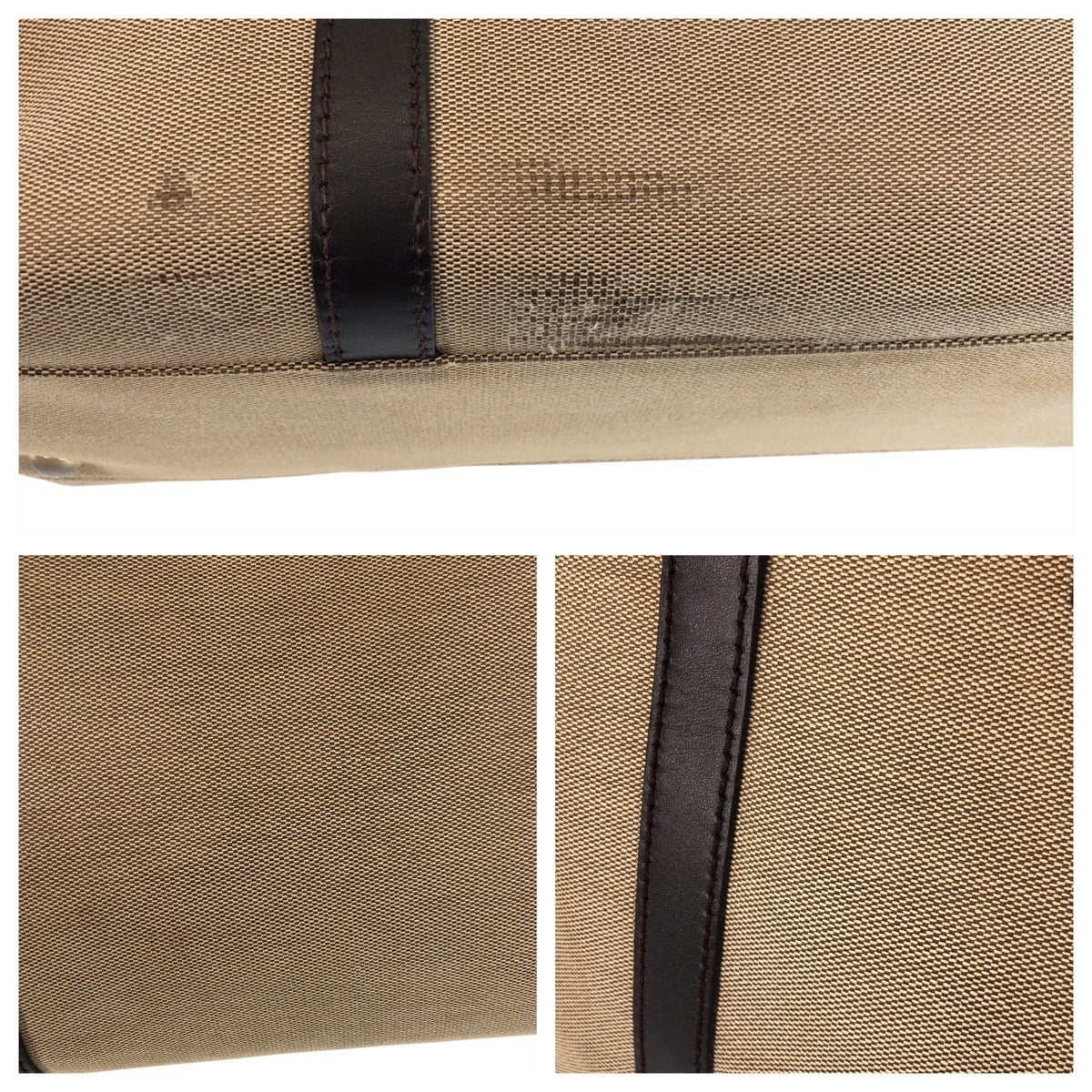15892
GUCCI グッチ ベージュ ブラウン ゴールド金具 キャンバス / レザー 257302 トートバッグ ショルダーバッグ  レディース