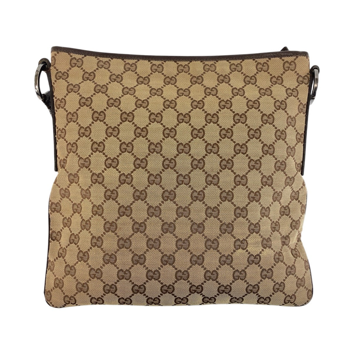 15895
GUCCI グッチ ベージュ ブラウン GGキャンバス / レザー 113013 ショルダーバッグ メッセンジャーバッグ  レディース