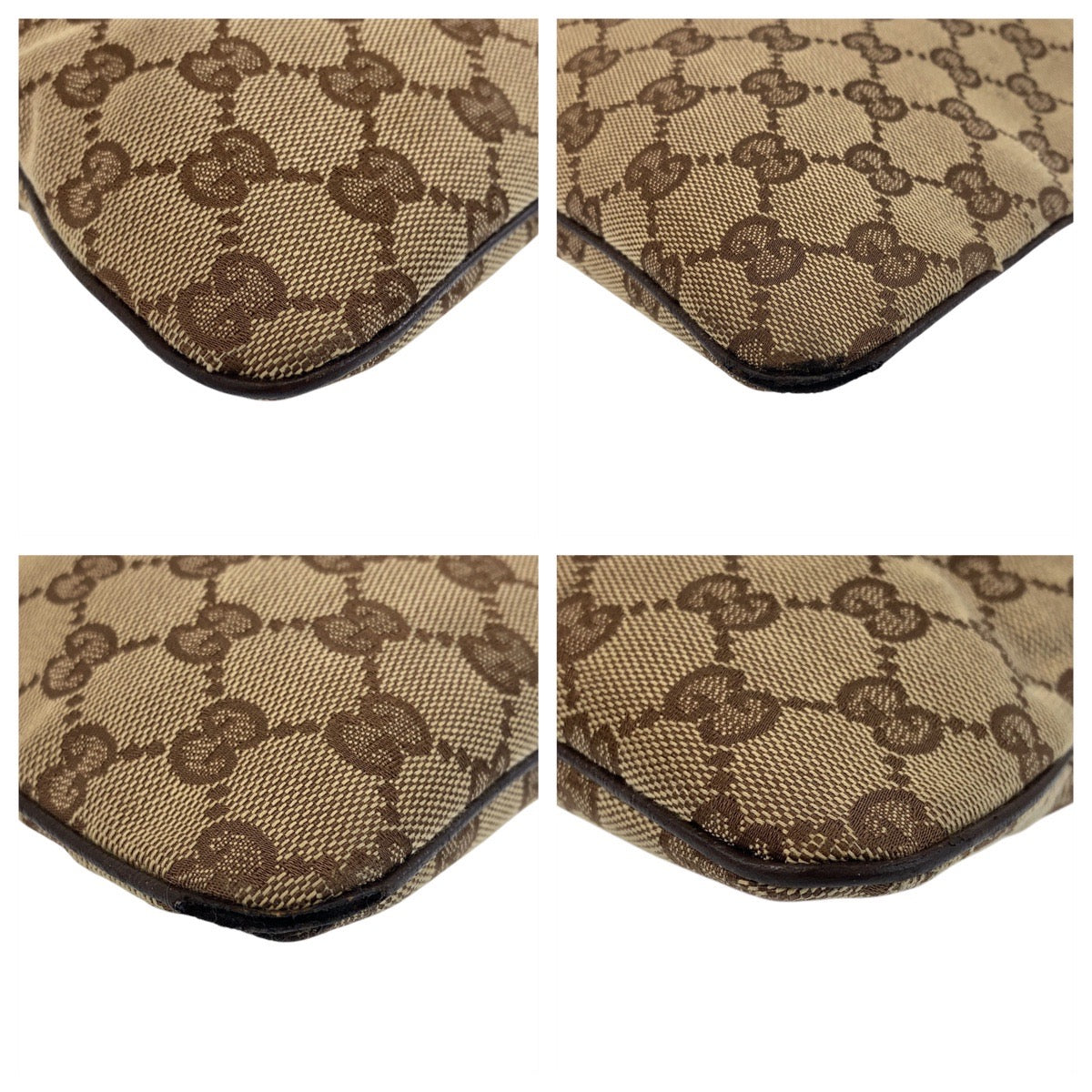 15895
GUCCI グッチ ベージュ ブラウン GGキャンバス / レザー 113013 ショルダーバッグ メッセンジャーバッグ  レディース