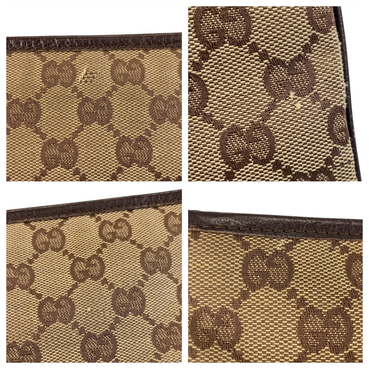 15895
GUCCI グッチ ベージュ ブラウン GGキャンバス / レザー 113013 ショルダーバッグ メッセンジャーバッグ  レディース