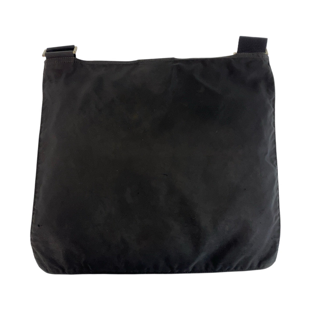 15896
PRADA プラダ テスート 三角ロゴプレート ブラック 黒 シルバー金具 ナイロン ショルダーバッグ メッセンジャーバッグ  レディース