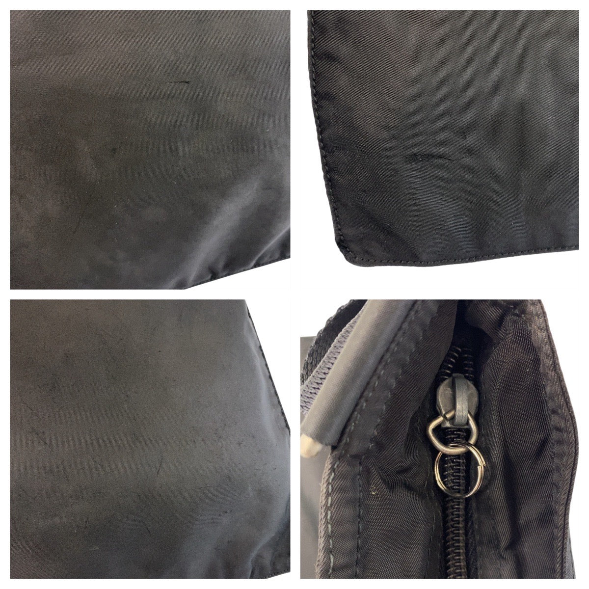 15896
PRADA プラダ テスート 三角ロゴプレート ブラック 黒 シルバー金具 ナイロン ショルダーバッグ メッセンジャーバッグ  レディース