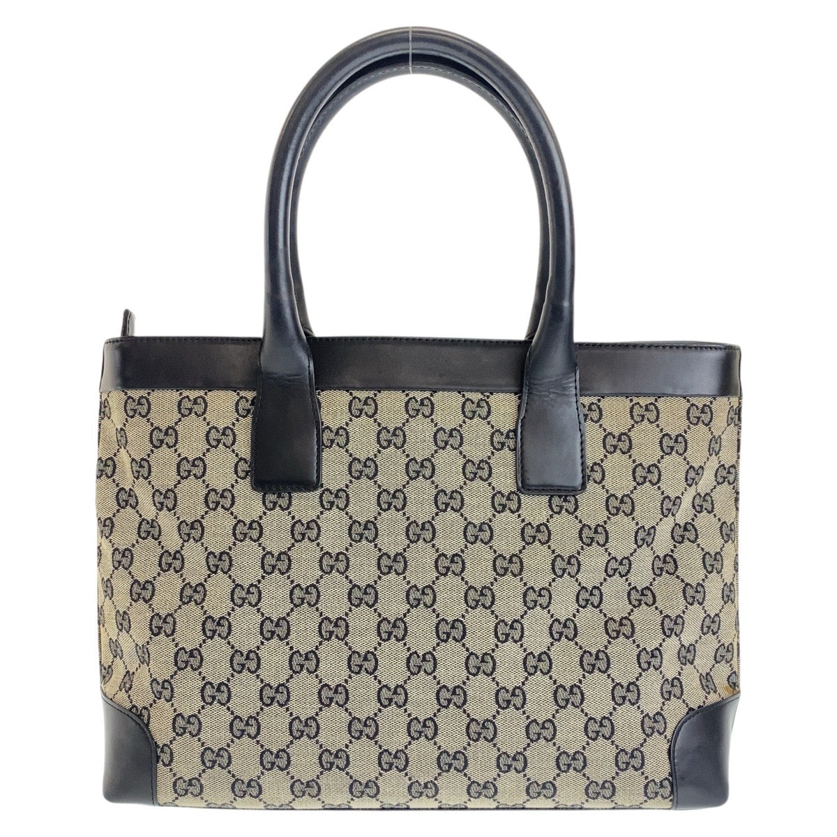 15900
GUCCI グッチ グレー ブラック 黒 GGキャンバス / レザー 002 1119 トートバッグ ショルダーバッグ  レディース