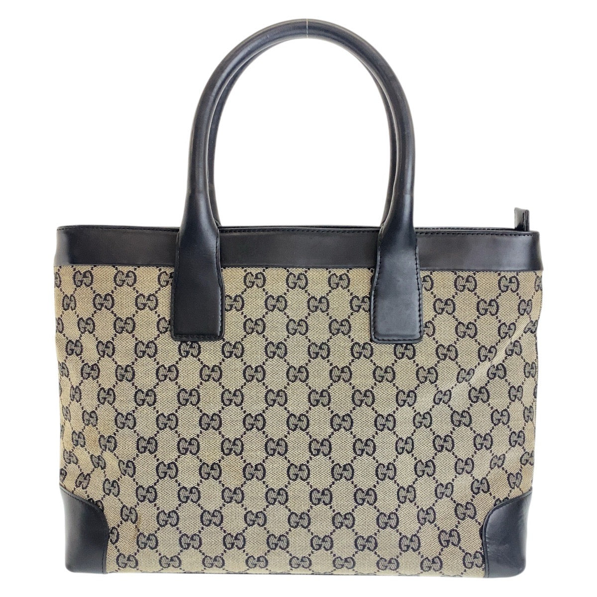 15900
GUCCI グッチ グレー ブラック 黒 GGキャンバス / レザー 002 1119 トートバッグ ショルダーバッグ  レディース