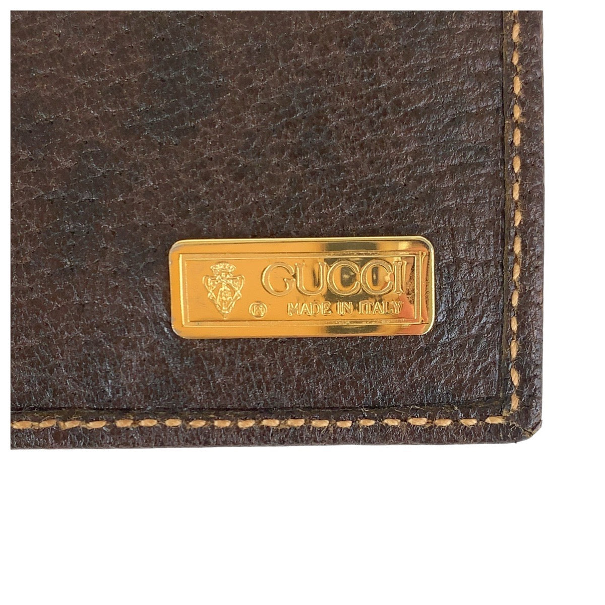 15910
GUCCI グッチ ヴィンテージ オールドグッチ ブラウン ゴールド金具 レザー 034 001 0908 長財布 ロングウォレット  メンズ