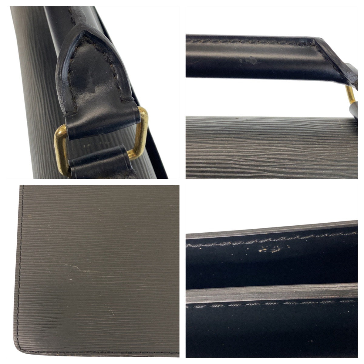 15915
LOUIS VUITTON ルイヴィトン エピ セルヴィエットコンセイエ ブラック 黒 ゴールド金具 レザー M54422 ビジネスバッグ ブリーフケース  メンズ ABP46