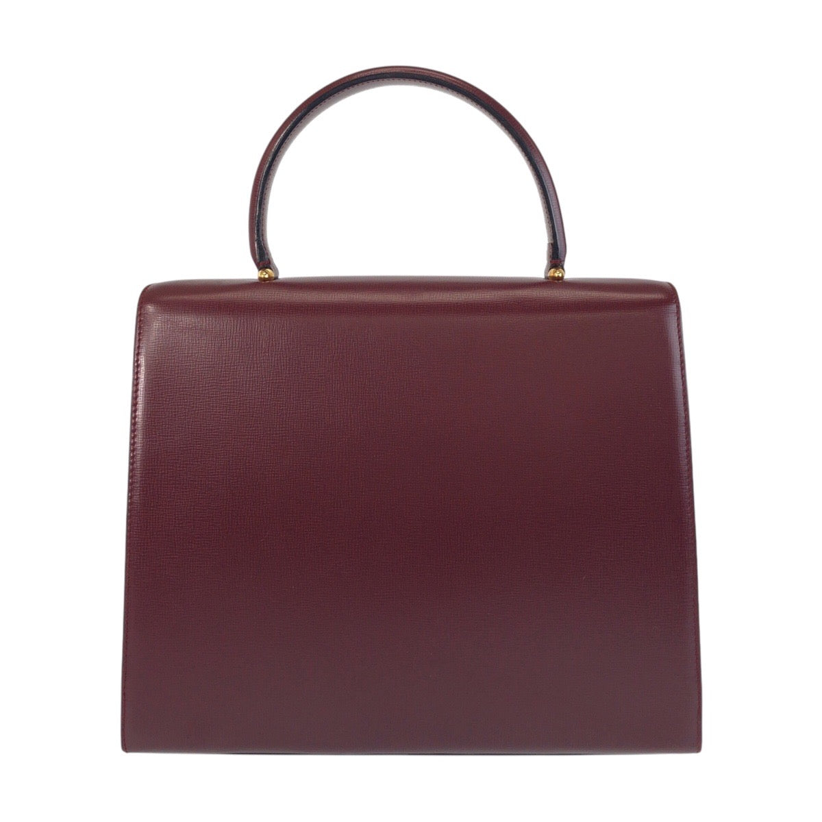 15918
CARTIER カルティエ マストライン ボルドー ゴールド金具 レザー ハンドバッグ  レディース A67