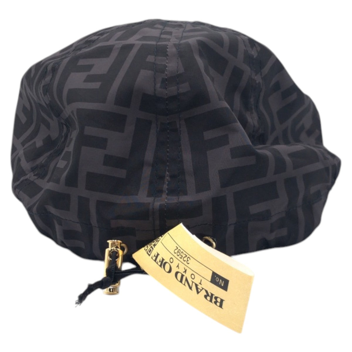 15924
FENDI フェンディ ズッカ柄 ブラック 黒 ナイロン FXQ825 キャップ キャップカバー 男女兼用  レディース