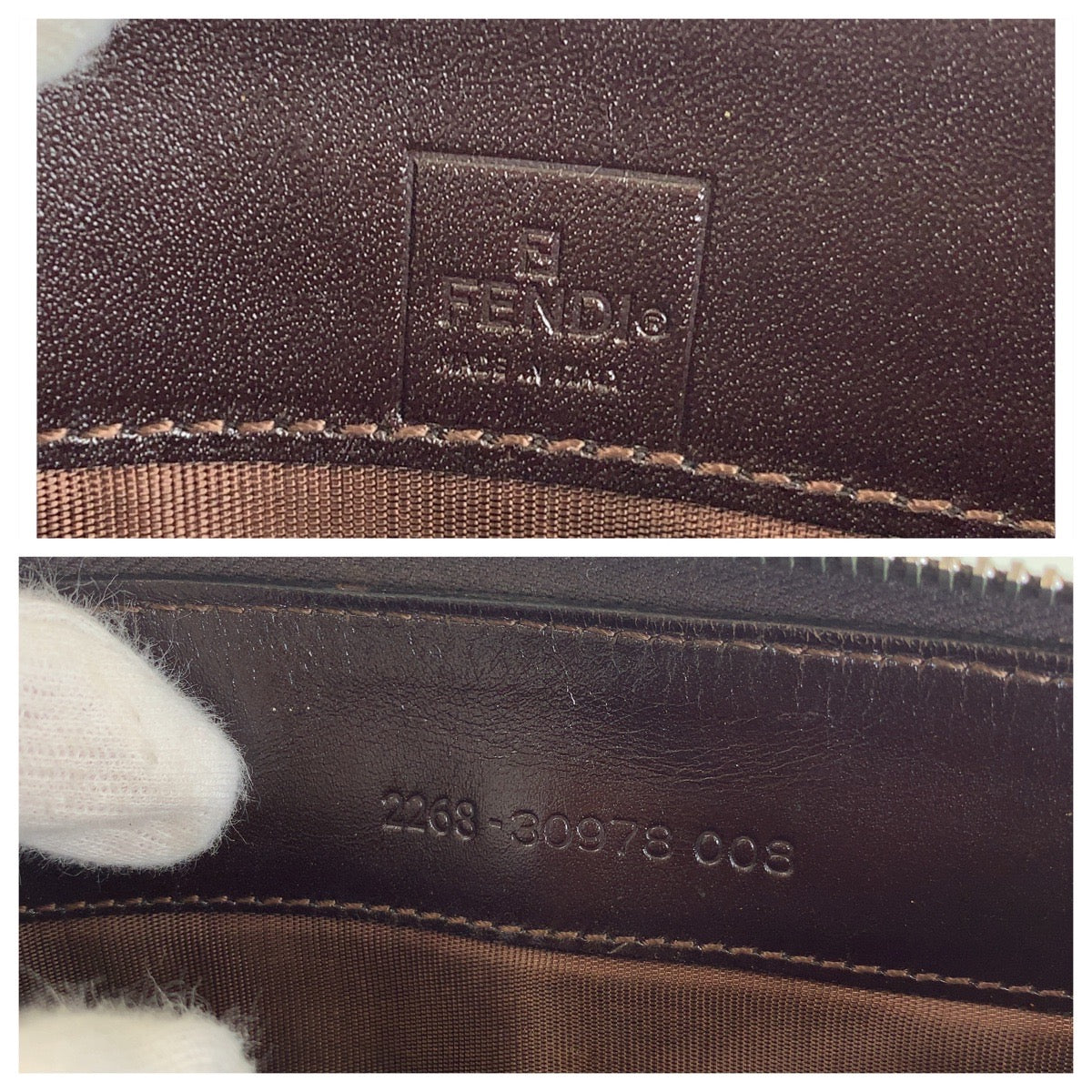 15925
FENDI フェンディ ズッカ ブラウン シルバー金具 キャンバス / レザー 長財布 ラウンドファスナー 男女兼用  レディース