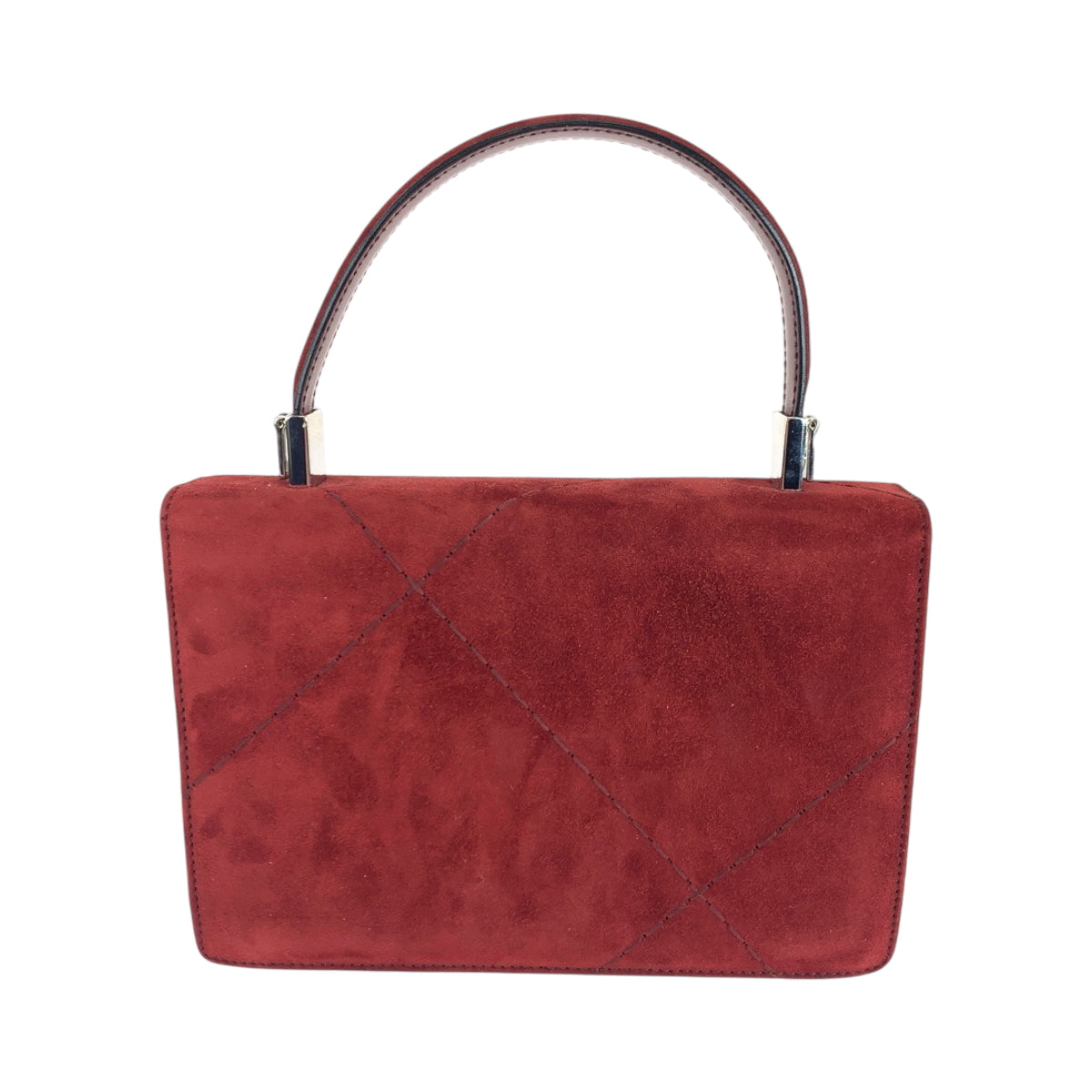 15930
Salvatore Ferragamo サルヴァトーレフェラガモ レッド シルバー金具 スウェード ショルダーバッグ ハンドバッグ 2way  レディース